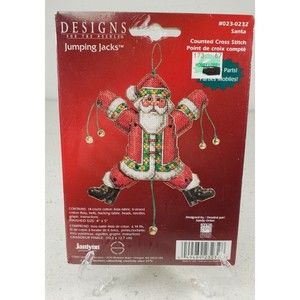 JANLYNN Cross stitch Kit "Jumping Jacks" #023-0232 Santa